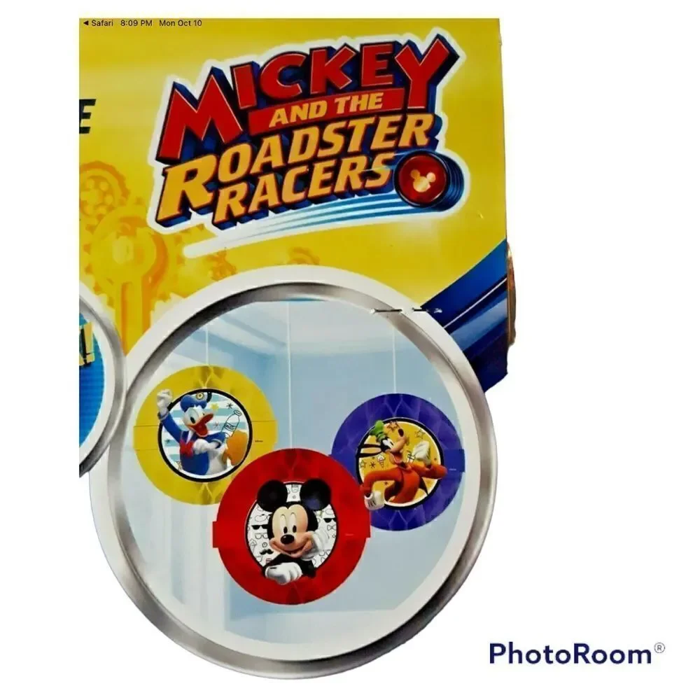 🌼🌼Disney Junior Mickey and the Roadster Racers honeycomb decos  NWT🌼🌼